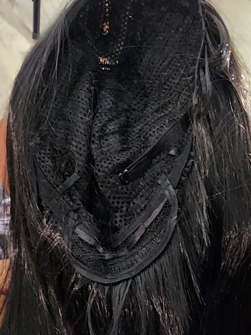 Long Straight Black Wig – Center Part, Natural Shine, Heat‑Resistant Synthetic